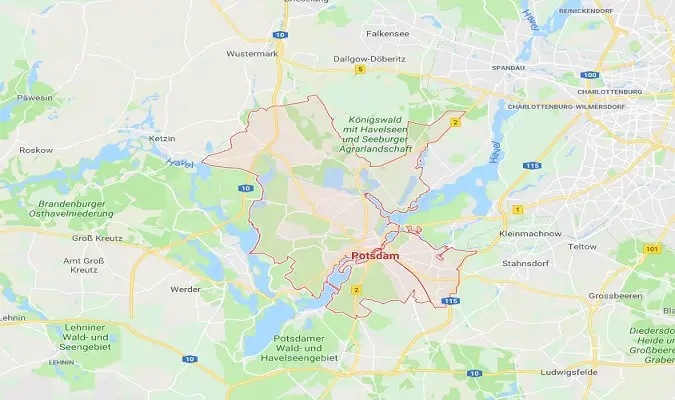 Potsdam Germany Map