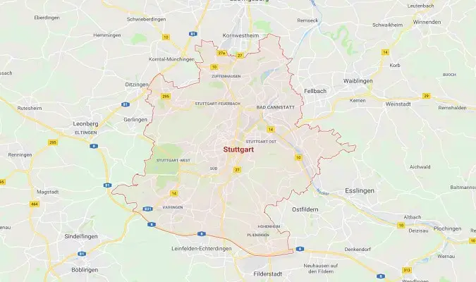 Stuttgart Germany Map