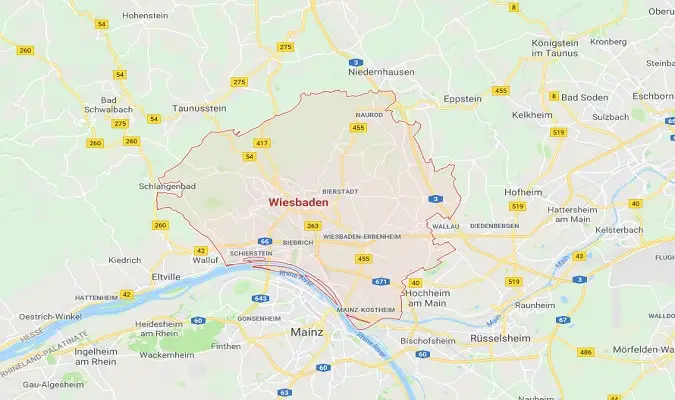 Wiesbaden Germany Map